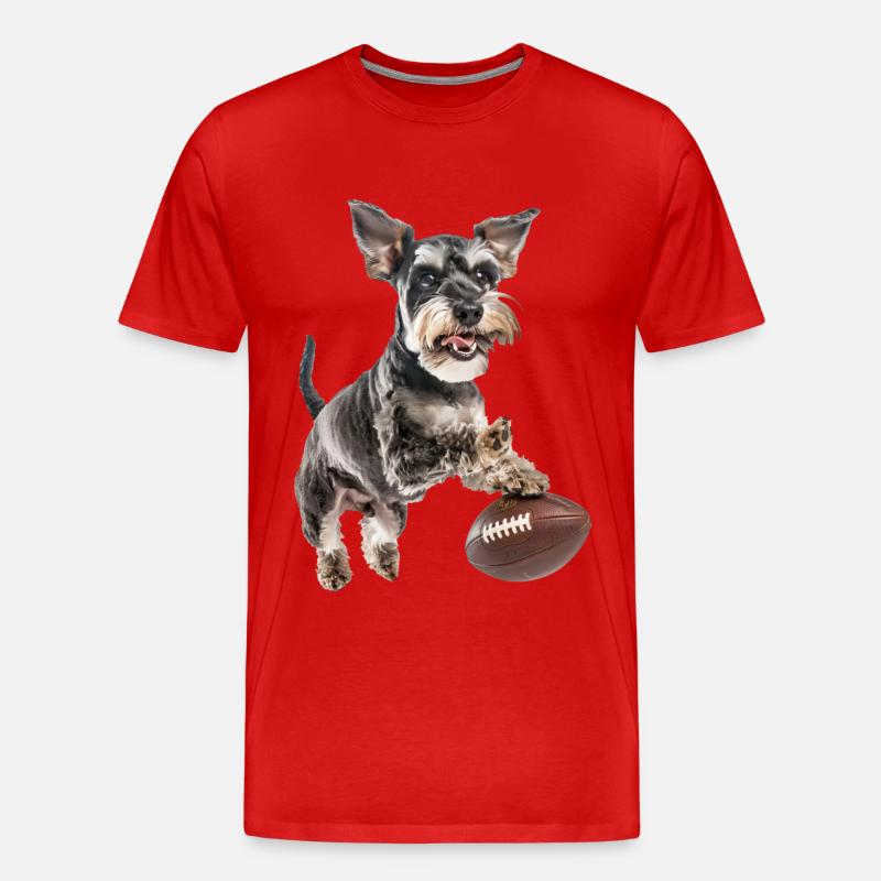 Zwergschnauzer - Männer Premium Bio T-Shirt - Rot