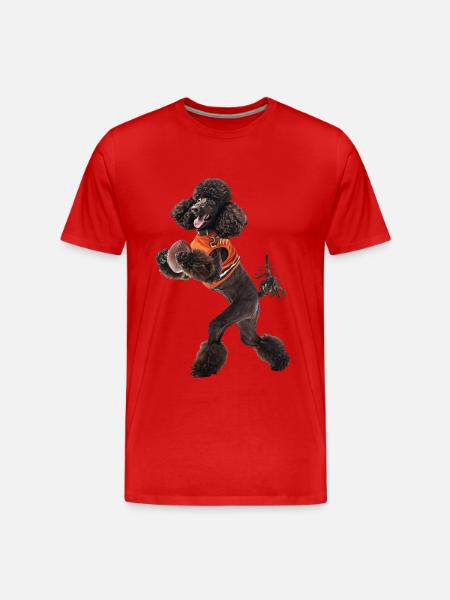Poodle - Men's Premium Organic T-Shirt - red