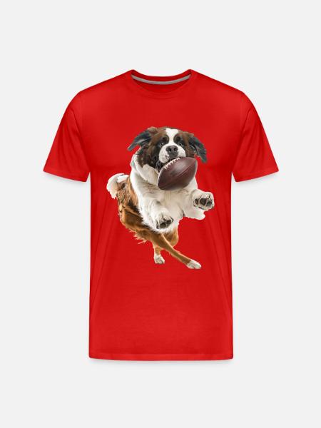 Saint Bernard - Men's Premium Organic T-Shirt - red