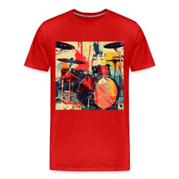 Percussion - T-shirt bio Premium Homme - rouge - Devant - Damien (186cm)
