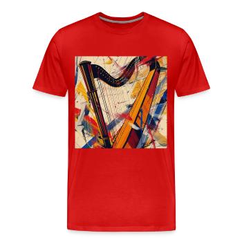 Harpe - T-shirt bio Premium Homme - rouge - Devant - Damien (186cm)