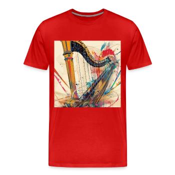 Harpe - T-shirt bio Premium Homme - rouge - Devant - Damien (186cm)