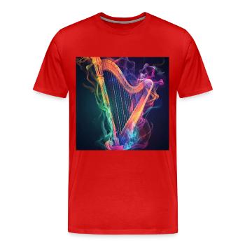 Harpe - T-shirt bio Premium Homme - rouge - Devant - Damien (186cm)