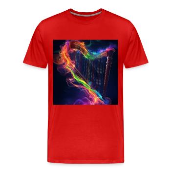 Harpe - T-shirt bio Premium Homme - rouge - Devant - Damien (186cm)