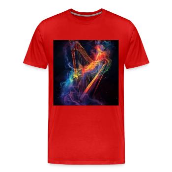 Harpe - T-shirt bio Premium Homme - rouge - Devant - Damien (186cm)