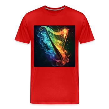 Harpe - T-shirt bio Premium Homme - rouge - Devant - Damien (186cm)