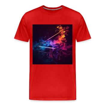 Klavier - Männer Premium Bio T-Shirt - Rot - Vorne - Damien (186cm)