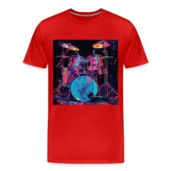 Percussion - T-shirt bio Premium Homme - rouge - Devant - Damien (186cm)