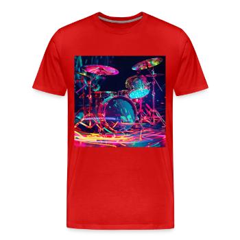 Percussion - T-shirt bio Premium Homme - rouge - Devant - Damien (186cm)