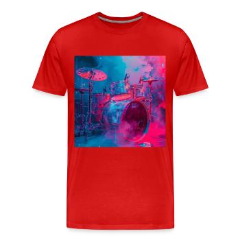 Percussion - T-shirt bio Premium Homme - rouge - Devant - Damien (186cm)
