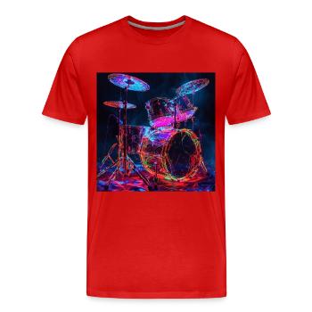 Percussion - T-shirt bio Premium Homme - rouge - Devant - Damien (186cm)