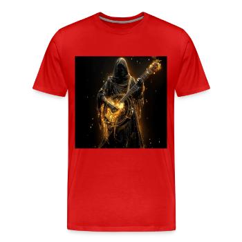 Banjo - Männer Premium Bio T-Shirt - Rot - Vorne - Damien (186cm)