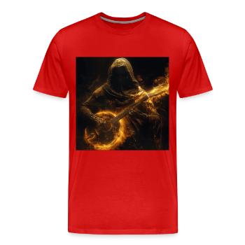 Banjo - Männer Premium Bio T-Shirt - Rot - Vorne - Damien (186cm)
