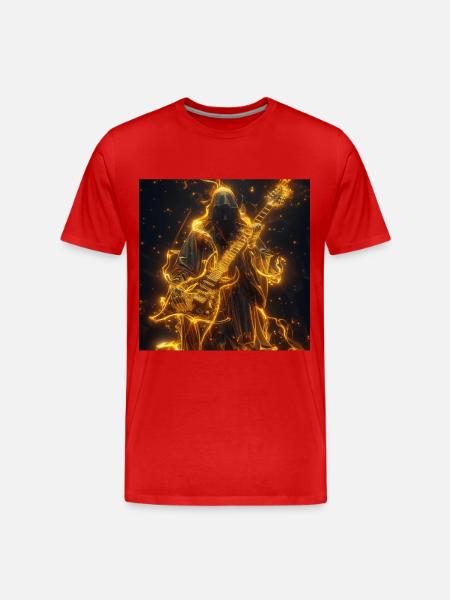 Gitarre - Männer Premium Bio T-Shirt - Rot