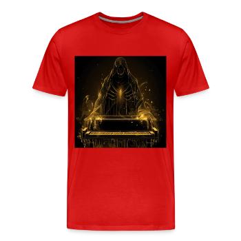 Klavier - Männer Premium Bio T-Shirt - Rot - Vorne - Damien (186cm)