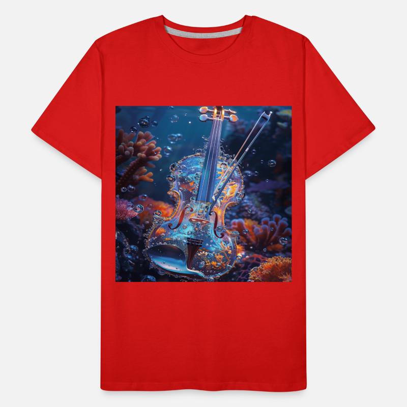 Violine Männer Premium Bio T-Shirt