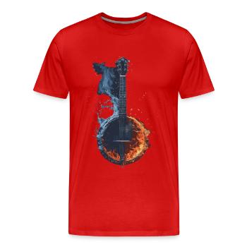 Banjo - Männer Premium Bio T-Shirt - Rot - Vorne - Damien (186cm)