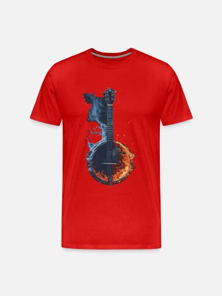 Banjo - Männer Premium Bio T-Shirt - Rot