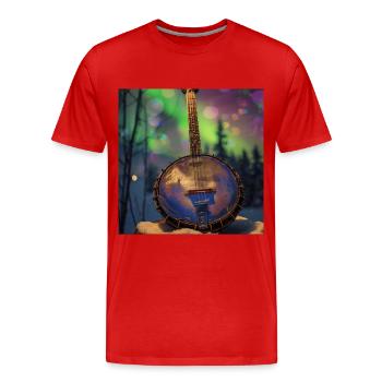 Banjo - Männer Premium Bio T-Shirt - Rot - Vorne - Damien (186cm)