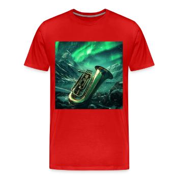 Tuba - Männer Premium Bio T-Shirt - Rot - Vorne - Damien (186cm)