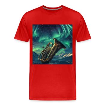 Tuba - Männer Premium Bio T-Shirt - Rot - Vorne - Damien (186cm)