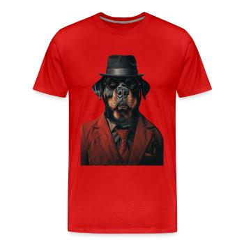 Rottweiler - Männer Premium Bio T-Shirt - Rot - Vorne - Damien (186cm)