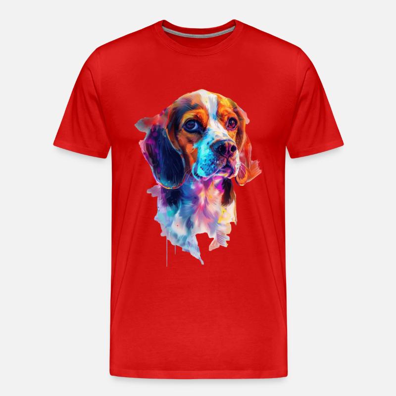 Beagle - Männer Premium Bio T-Shirt - Rot