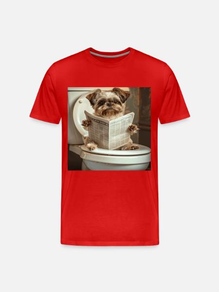 Shih Tzu - Männer Premium Bio T-Shirt - Rot