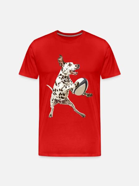 Dalmatiner - Männer Premium Bio T-Shirt - Rot