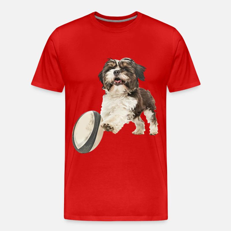 Shih Tzu - Männer Premium Bio T-Shirt - Rot