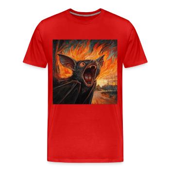 Schläger - Männer Premium Bio T-Shirt - Rot - Vorne - Damien (186cm)