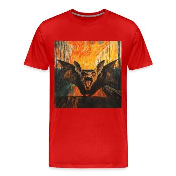Schläger - Männer Premium Bio T-Shirt - Rot - Vorne - Damien (186cm)