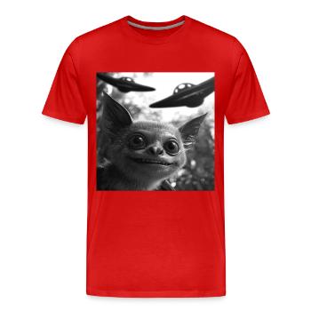 Schläger - Männer Premium Bio T-Shirt - Rot - Vorne - Damien (186cm)