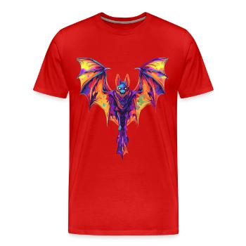 Schläger - Männer Premium Bio T-Shirt - Rot - Vorne - Damien (186cm)