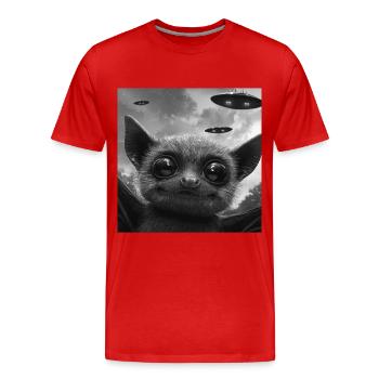 Schläger - Männer Premium Bio T-Shirt - Rot - Vorne - Damien (186cm)