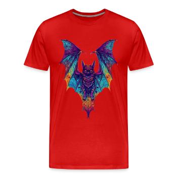 Schläger - Männer Premium Bio T-Shirt - Rot - Vorne - Damien (186cm)