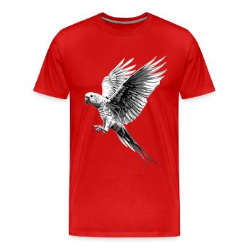 Sittiche - Männer Premium Bio T-Shirt - Rot - Vorne - Damien (186cm)