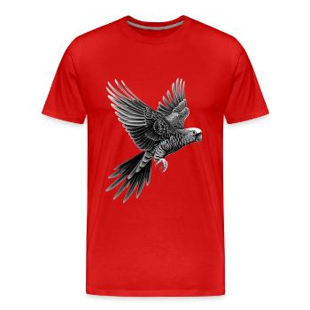 Sittiche - Männer Premium Bio T-Shirt - Rot - Vorne - Damien (186cm)