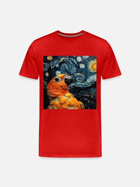 Sittiche - Männer Premium Bio T-Shirt - Rot