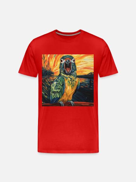 Sittiche - Männer Premium Bio T-Shirt - Rot