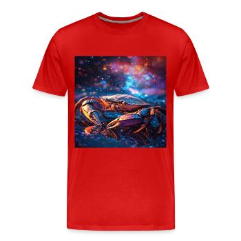 Krabbe - Männer Premium Bio T-Shirt - Rot - Vorne - Damien (186cm)