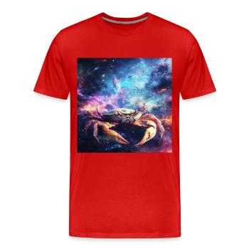 Krabbe - Männer Premium Bio T-Shirt - Rot - Vorne - Damien (186cm)
