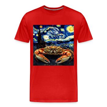 Krabbe - Männer Premium Bio T-Shirt - Rot - Vorne - Damien (186cm)