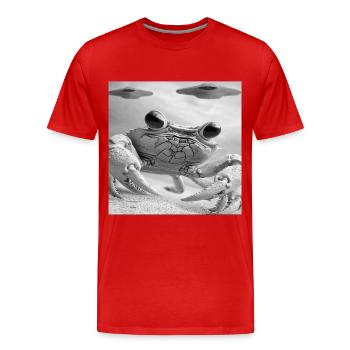 Krabbe - Männer Premium Bio T-Shirt - Rot - Vorne - Damien (186cm)