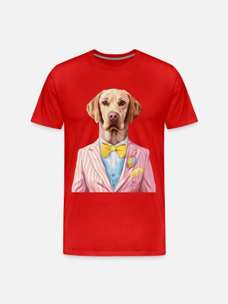 Labrador Retriever - Männer Premium Bio T-Shirt - Rot