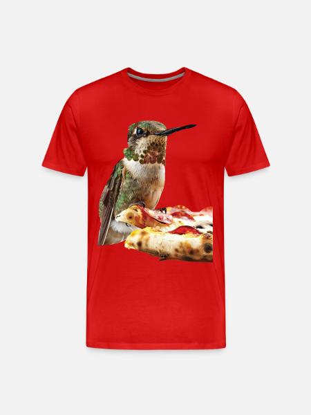 Kolibri - Männer Premium Bio T-Shirt - Rot