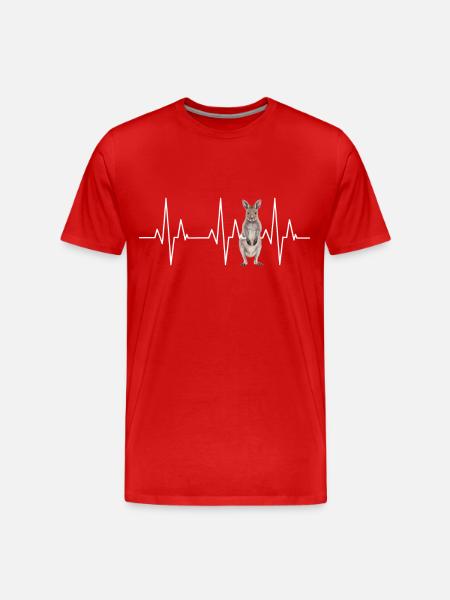 Wallaby - Männer Premium Bio T-Shirt - Rot
