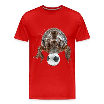 Assel - Männer Premium Bio T-Shirt - Rot - Vorne - Damien (186cm)