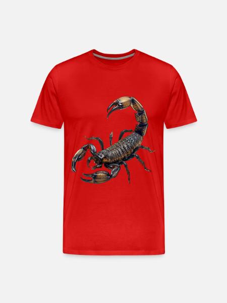 Skorpion - Männer Premium Bio T-Shirt - Rot