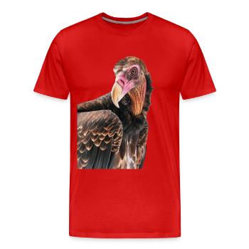 Geier - Männer Premium Bio T-Shirt - Rot - Vorne - Damien (186cm)
